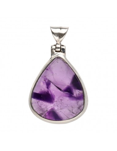Amethyst Drop Pendant in Sterling...