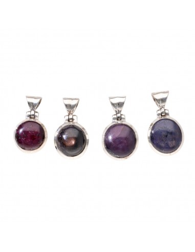 Pendentif étoile rubis en argent 925