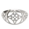 Bague nœud de sorcière et nœud celtique en argent 925