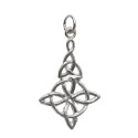 Pendentif double nœud de sorcière en argent 925