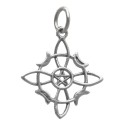 Witch Knot with Moons Pendant in Sterling Silver 925