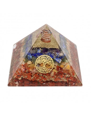 Pirâmide de chakras de resina...