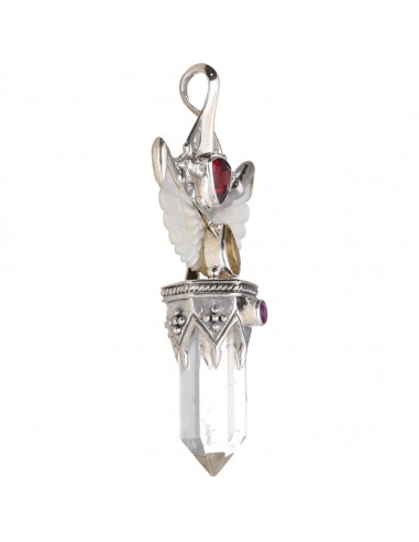 Pendentif Ailes de nacre en argent...