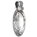 Pendente Flat Gotland grande em prata de lei 925