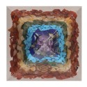 Resin Chakra Pyramid with Spiral 7x7cm