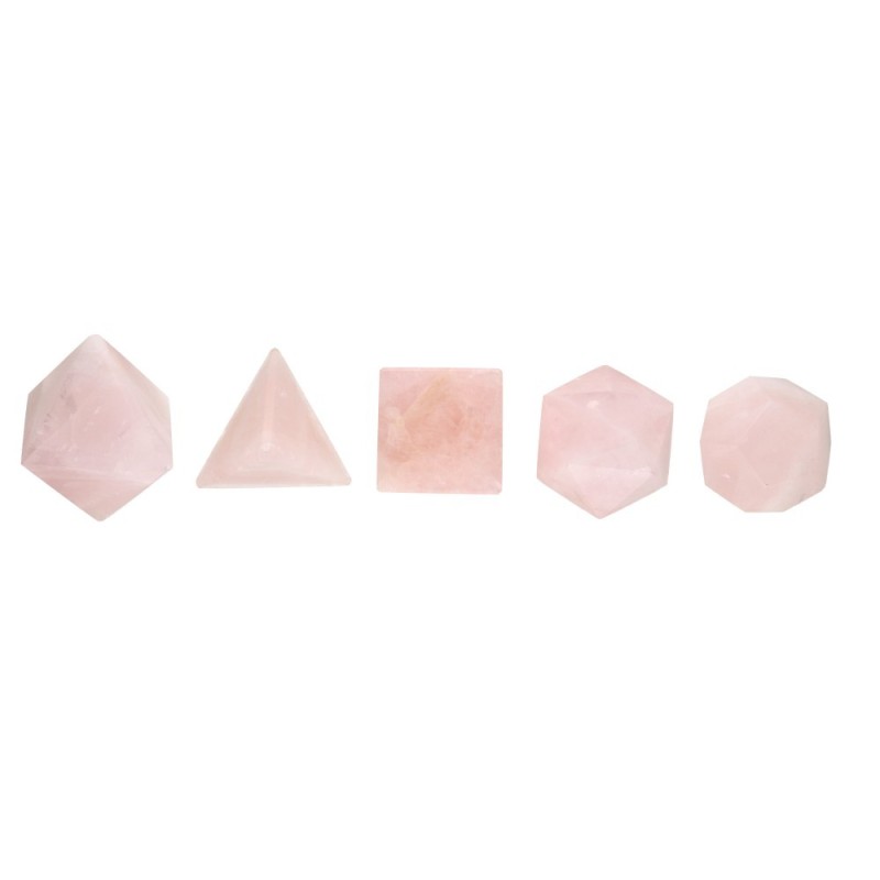 Gioco di Forme Platoniche in Quarzo Rosa Grande | Vives de la Cortada
