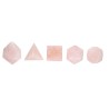 Gioco di Forme Platoniche in Quarzo Rosa Grande
