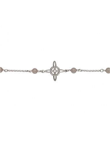 Pulsera Nudo de Bruja con Cuarzo Rosa...