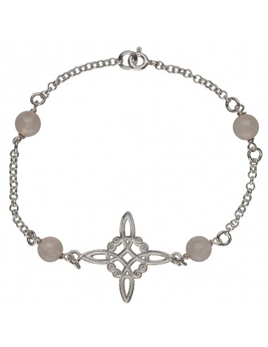 Pulsera Nudo de Bruja con Cuarzo Rosa...