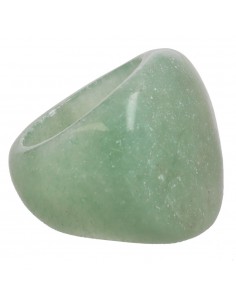 Anello spesso di quarzo verde