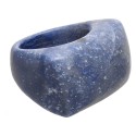 Anel grosso de quartzo azul