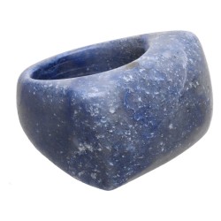Anello spesso in quarzo blu