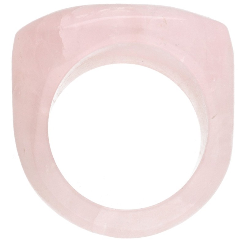 Anello Spesso Quarzo Rosa