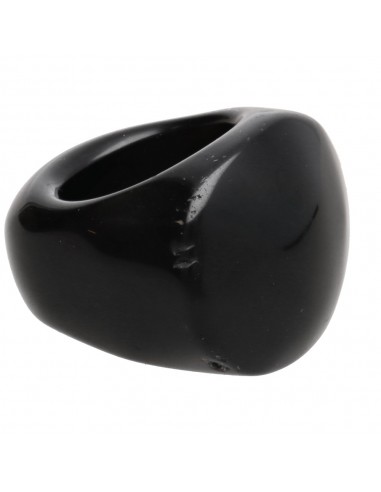 Anillo Grueso de Obsidiana
