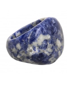 Bague en sodalite épaisse