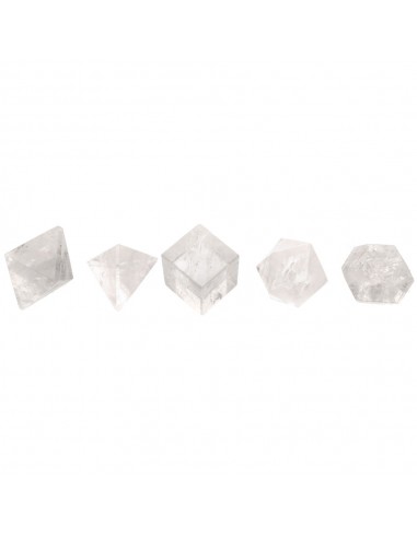 Set de formes platoniques en quartz...