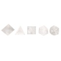 Large Quartz Platonic Shapes Set