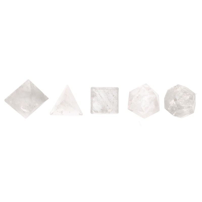 Gioco di Forme Platoniche in Quarzo Grande