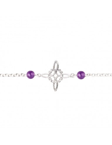 Witch Knot Bracelet with Amethyst in...