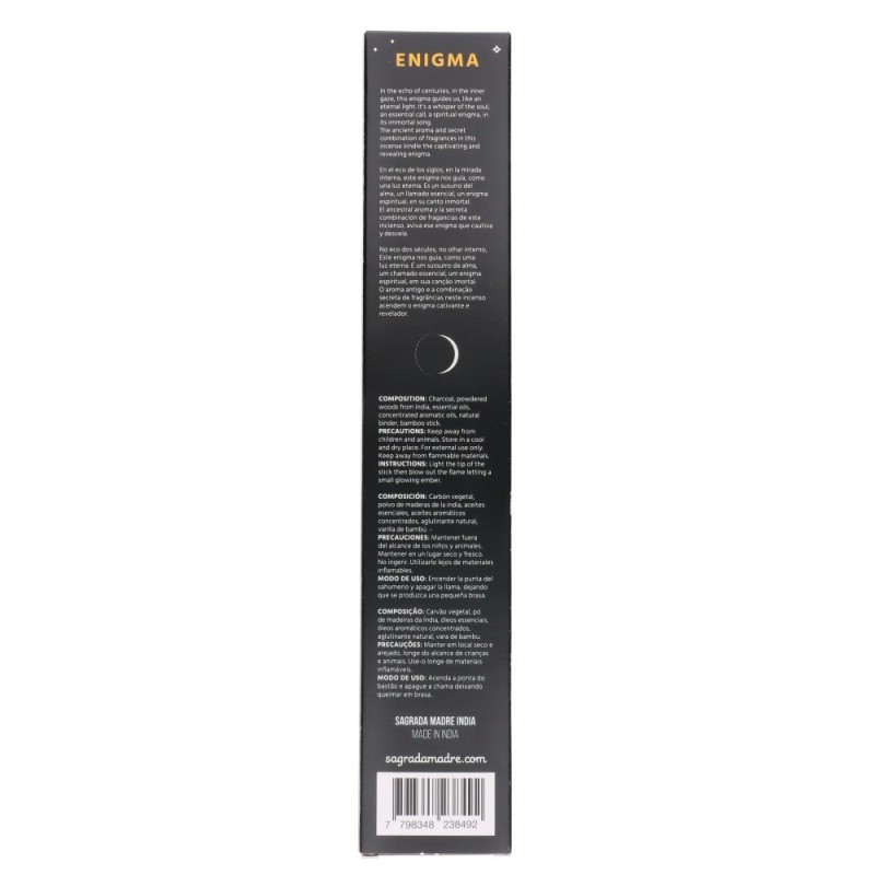 DISMESSO Incenso India Black Enigma - Sagrada Madre