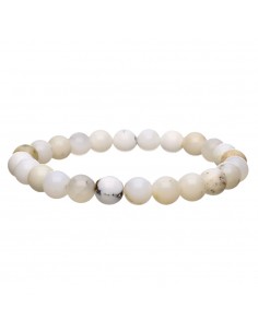 White Opal Bracelet 8mm