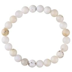 Bracciale in Opale Bianco 8mm