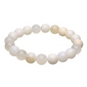 Bracelet d'opale blanche 10mm