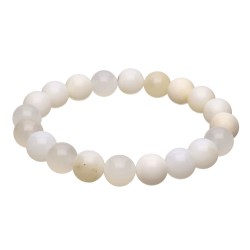 Bracciale in Opale Bianco 10mm