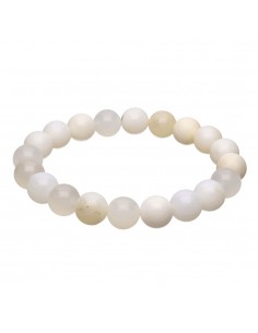 Bracelet d'opale blanche 10mm