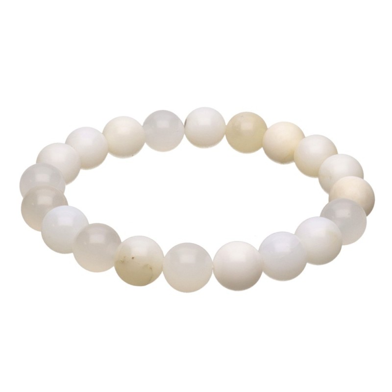 Bracciale in Opale Bianco 10mm