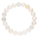 Bracelet d'opale blanche 10mm