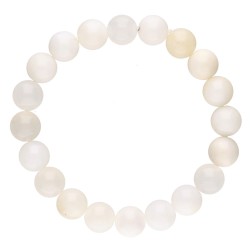 Bracciale in Opale Bianco 10mm