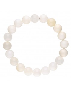 Bracelet d'opale blanche 10mm 2