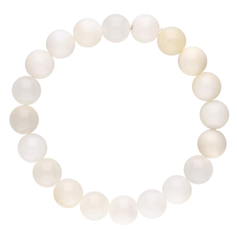 Bracciale in Opale Bianco 10mm