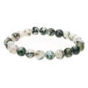 Bracelet d'agate arborescente 8mm