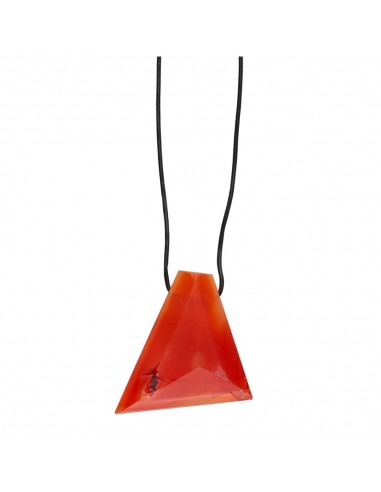 Carnelian Pendant with Random Rope