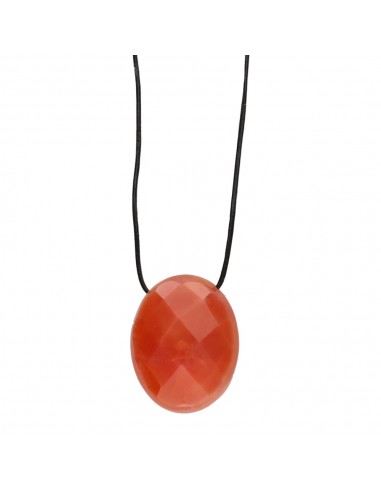 Carnelian Pendant with Random Rope