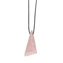 Rose Quartz Pendant with Random Rope