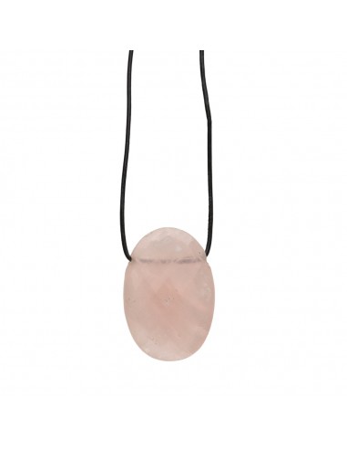 Colgante de Cuarzo Rosa con Cuerda...