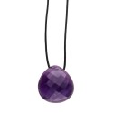 Amethyst Pendant with Random Rope