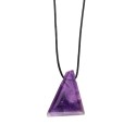 Pendentif Améthyste avec corde aléatoire