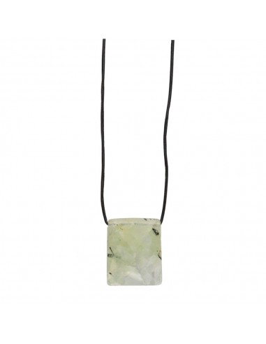 Prehnite Pendant with Random Rope