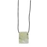 Pingente de prehnite com corda aleatória