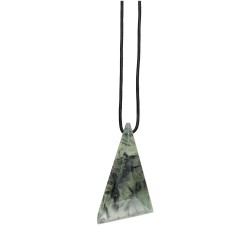 Pingente de prehnite com corda aleatória