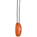 Pendentif cornaline avec corde aléatoire