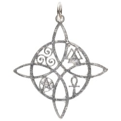Ciondolo Nodo di Strega con Simbologia in Argento Sterling 925