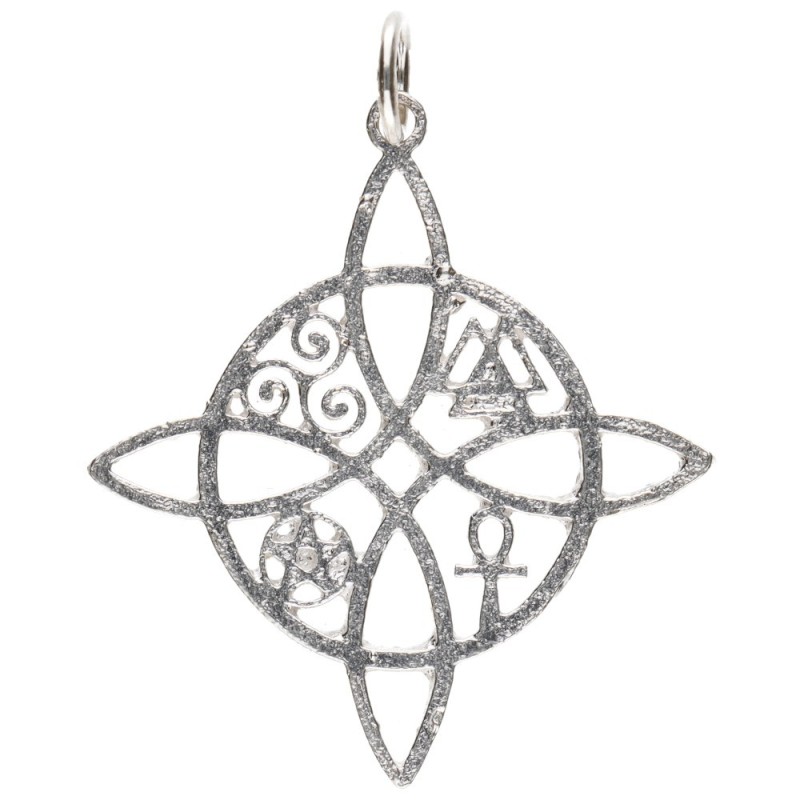 Ciondolo Nodo di Strega con Simbologia in Argento Sterling 925