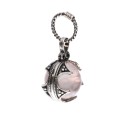 Pendentif en argent 925 en quartz rose de Gotland 12mm