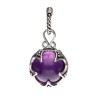 Gotland Pendant Amethyst 12mm in 925 Sterling Silver