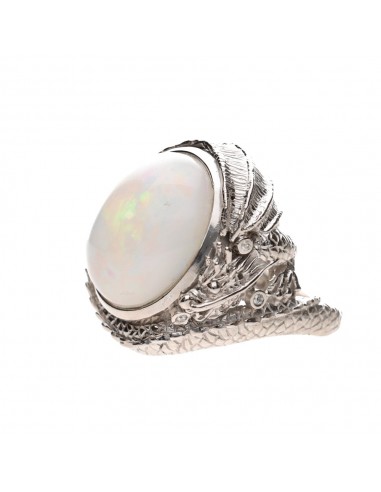 Anello di opale con diamanti in...